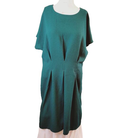 Asos Design 12 Dress Women pleated zipper texture round neck long-sleeved - Picture 1 of 12